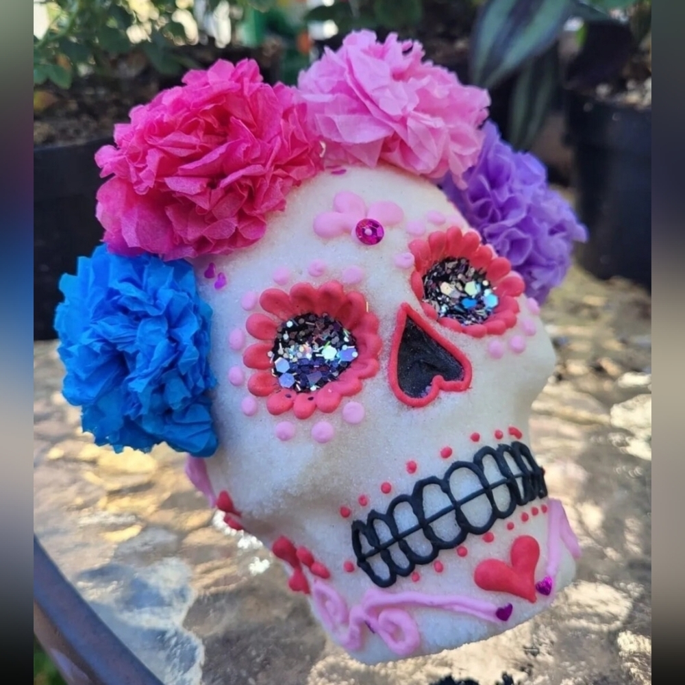 Real Sugar Skull Mexican Decor Traditional